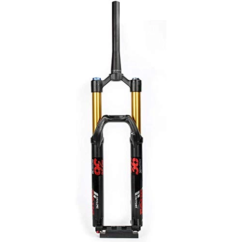 Forcelle per mountain bike : Auoiuoy Forcella MTB 27.5 29 Pollici, 15x110mm Thru Axle DH AER Sospensition Forks Downhill Travel 160mm per MTB, Black-27.5inch