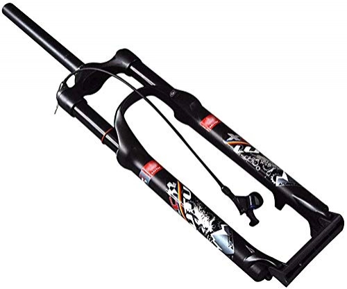 Forcelle per mountain bike : Auoiuoy MTB Air Suspension Suspension Fork 1-1 / 8 'Leggero Leggero in Lega di Alluminio MTB Bicycle Ascella Viaggio del Controllo: 120mm, Black-29inch