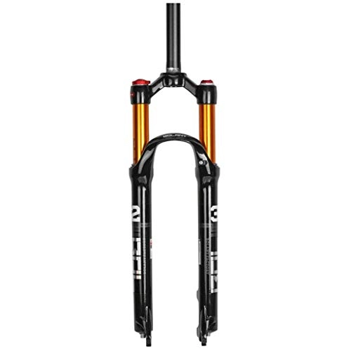 Forcelle per mountain bike : CHP - Forcella a gas in lega di alluminio, per mountain bike, mountain bike, mountain bike, mountain bike e freno a disco da 27, 5", A, 29 pollici