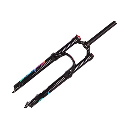 Forcelle per mountain bike : Hellery Bike Suspesion Fork Threadless MTB Road Bicycle Remote Lockout Forks Forcella Anteriore Nera - 26 Pollici