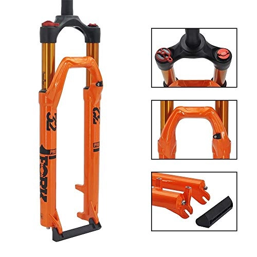Forcelle per mountain bike : HUANGB Forcella Pneumatica per Bicicletta 27.5 / 29er MTB Forcella Ammortizzata per Mountain Bike Forcella Resiliente all'Aria 120mm Axle15 * 100mm 27.5in, 27.5in