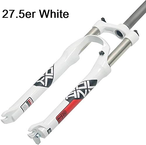 Forcelle per mountain bike : JKFZD MTB Forcella Anteriore 26, 27, 5, 29 Pollici Ultraleggero Lega di Alluminio Mountain Bike Ammortizzatore Forchette 100 Millimetri (Color : White, Size : 27.5)