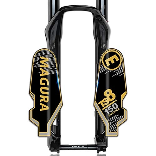 Forcelle per mountain bike : KDHJY Mountain Bike Front Fork Stickers Bicycle Front Fork Decalcomanie Accessori per Biciclette (Color : Gold)