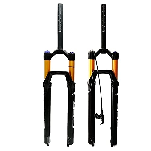 Forcelle per mountain bike : OONYGB Forcella Ammortizzata per Mountain Bike, Forcella per Bicicletta da 26 / 27, 5 / 29 Pollici, Tubo Dritto 28, 6 Mm, QR 9 Mm, Corsa 120 Mm, Forcella per Bicicletta con Blocco del Controllo della.