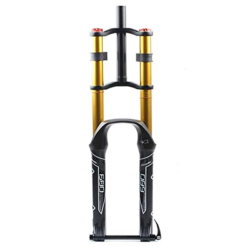 Forcelle per mountain bike : XMcKJ Downhill Forcella 26 / 27.5 / 29 Pollice Ultralight Mountain Bike Suspension Fork Air Shock 135mm Bike Bike Forchetta Dropbrake Bicycle Front Fork 1-1 / 8"Dritto (Color : Agold, Size : 29inch)