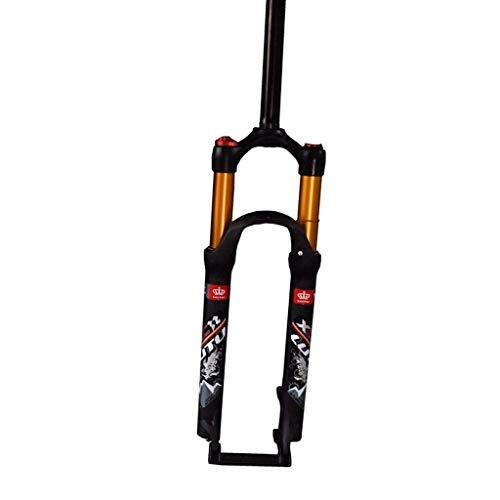 Forcelle per mountain bike : Zatnec Mountain Bike Suspension Fork, 1-1 / 8' Spalla Leggera in Lega di Alluminio MTB Ciclismo Controllo di Viaggio: 100mm (Color : Gold, Size : 29inch)