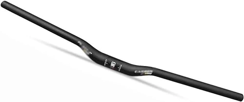 Manubri per Mountain Bike : Accessori for manubri MTB Manubrio MTB in fibra di carbonio da 31, 8 mm extra lungo e alto 18 mm (dimensioni: 740 mm)
