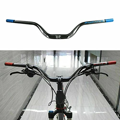 Manubri per Mountain Bike : HEZHU Mountain bike sinistra MTB 31, 8 mm High Riser manubrio adatto per 22, 2 mm sinistra (blu)