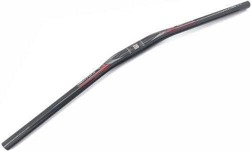 Manubri per Mountain Bike : Manubrio MTB in fibra di carbonio rosso da 680 mm Manubrio verticale MTB Manubrio extra lungo da 31, 8 mm
