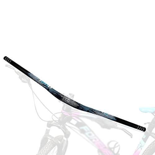 Manubri per Mountain Bike : Manubrio MTB In Lega Di Alluminio 31, 8 Mm 780 Mm 800 Mm Manubrio Extra Lungo Alzata 33, 5 Mm Manubrio Riser Per Mountain Bike Per Discesa AM / XC / FR (Color : Black Blue, Size : 800mm)