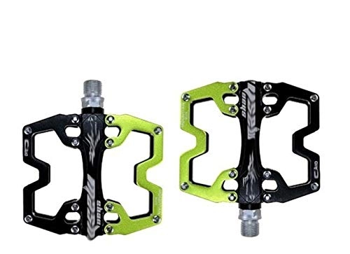 Pedali per mountain bike : Alluminio CNC in Lega Leggera in Bicicletta BMX Pedale MTB Mountain Bike Pedali 360 g / Pair 6 Colori Opzionale MTB Bike Pedal (Color : Black And Green)