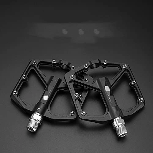 Pedali per mountain bike : AQCRS Pedali della Bici Pedali Cuscinetti sigillati in Lega di Alluminio Spikes Antiscivolo Pedali indossabili Accessori per Bici (Color : K203-BK)