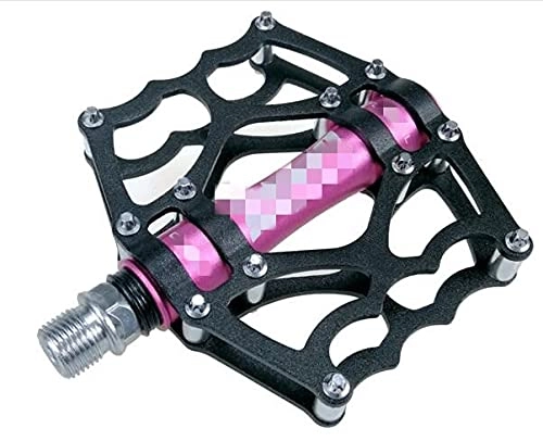 Pedali per mountain bike : AQCRS Pedali della Mountain Bike in Lega di Alluminio Poggiapiedi Bike Big Flat Ultralight Cycling Pedal (Color : Pink)