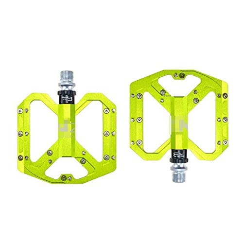 Pedali per mountain bike : AQNPYR New Mountain Non Slip Bike Pedals Platform Bicycle Flat Alloy Pedals 9 / 16 3 Bearings for Road MTB Fixie Bikes