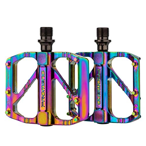 Pedali per mountain bike : B / R Mountain Bike Pedal Bicycle Pedals, Sealed Bearing Light Aluminum Alloy Colorful Non-Slip Road Bike Pedals, Three-pilin Structure Mountain Bike Pedals, Suitable for Road Mountain Bikes