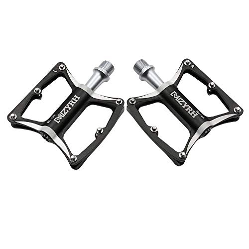 Pedali per mountain bike : Bicycle pedal riding equipment lightweight mountain bike universal foot pedal aluminum alloy accessories-TR-723 black