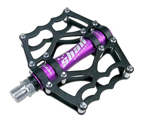 Pedali per mountain bike : CHYOOO Pedali Bici MTB in Alluminio Cuscinetto Pedali Taglia CNC ASSE 9 / 16 Pollici per Bicicletta MTB Bici Pieghevole con Cuscinetti Sigillati(Purple)
