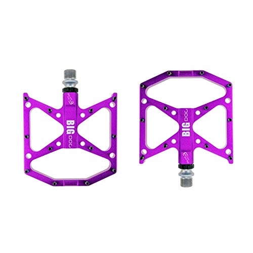 Pedali per mountain bike : Mrjg MTB Pedale Nuova 3 Cuscinetti Biciclette Antiscivolo Ultralight CNC MTB Mountain Bike Pedale Cuscinetto sigillato Pedali Accessori for Biciclette ebike (Color : Purple)