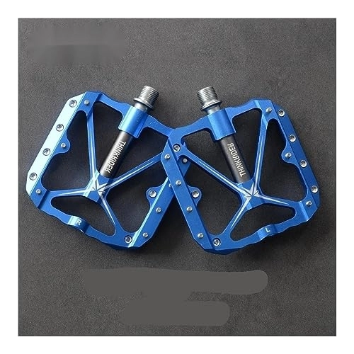 Pedali per mountain bike : Pedali for bicicletta con riflettore Pedali for bicicletta antiscivolo impermeabili, for mountain bike da strada, accessori universali for biciclette (Color : Blue-Titanium)