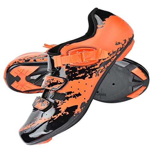 Pedali per mountain bike : Scarico di umidità Scarpe da Mountain Bike Doppio(Orange Red, 43)