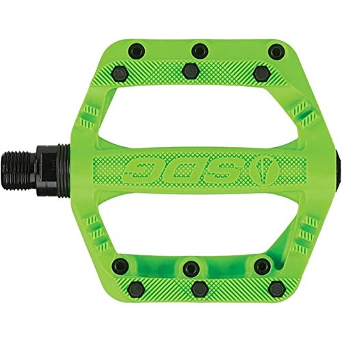 Pedali per mountain bike : SDG - Pedali Slater Junior (90 x 90), colore: Verde fluo MTB, unisex adulto