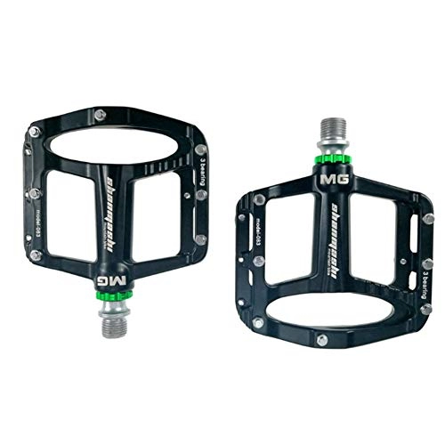 Pedali per mountain bike : Universal Bicycle Pedals Mountain Road Bike Hybrid Pedals Non-Slip Aluminum Platform Pedal CNC Machined Cycling 3 Bearing Pedals
