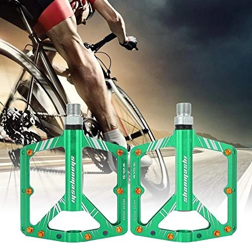 Pedali per mountain bike : wosume Mountain Bicycle Bike Pedal 9 / 16 Ultralight in Lega di Alluminio Accessori per Biciclette(Verde)