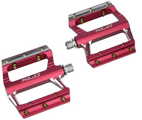 Pedali per mountain bike : Xlc MTB / ATB - Pedali da Mountain Bike Pd-M09, in Alluminio, Colore: Argento / Rosso