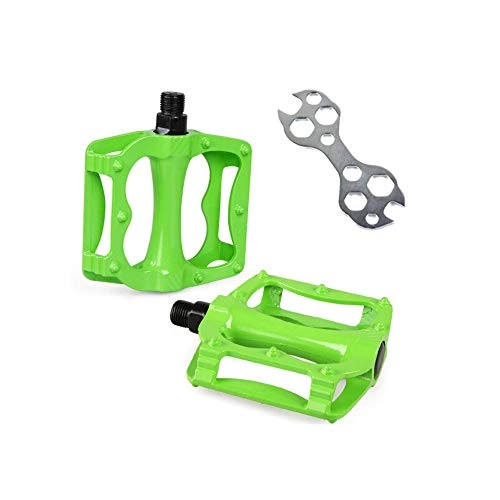 Pedali per mountain bike : Yougou01 Pedali per Biciclette, Pedali per Mountain Bike a Sfere, Parti in Lega di Alluminio Antisdrucciolevole ultraleggere, Design Resistente (Nero / Blu / Verde / Rosso / Bianco) (Color : Green)