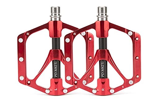 Pedali per mountain bike : YZGSBBX Fietspedaal ti as MTB sport pedaal ultraleggero 251g pedali antislippedaal (colore : PD82-TI Rosso)