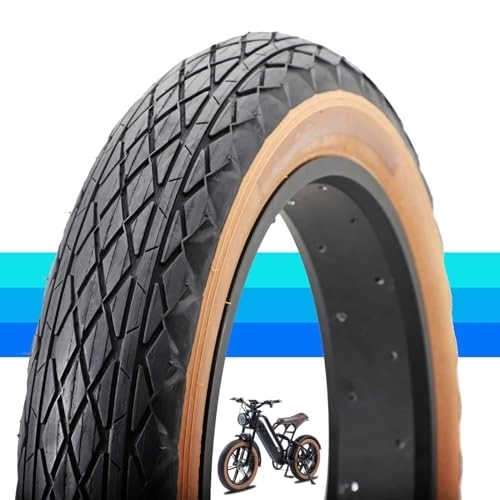 Pneumatici per Mountain Bike : Fat Bike Tire 20x4, 0(100-599) Pollici, Pneumatici da Bicicletta Mid-Friction compatibili, per Mountain Snow And Beach Bike | 20 PSI