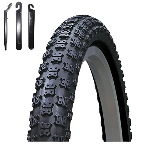 Pneumatici per Mountain Bike : maxxi4you - Set di 1 pneumatico Kenda K-50, nero, 20 x 1, 75 47-406 con 3 leve per pneumatici