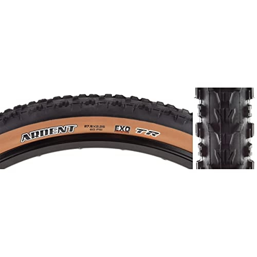 Pneumatici per Mountain Bike : Maxxis TB00333100, Ardent, 27.5x2.25, EXO / TR / Tanwall Unisex-Adult, Nero, 27.5 x 2.25 Inches