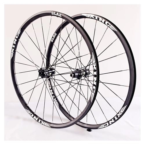 Ruote per Mountain Bike : 26 / 27.5 / 29" Set Di Ruote Per Mountain Bike Cerchio In Lega Di Alluminio Asse Passante Freno A Disco Ruote 24H Per MS 12 Velocità Ruota Libera (Color : Black, Size : 27.5'')