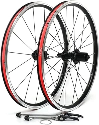Ruote per Mountain Bike : 406 Wheelset Low Resistance 4 Perrin 11 Speed V-Brake 74-130mm 24 Hole Bicycle Wheel For Mountain Bike