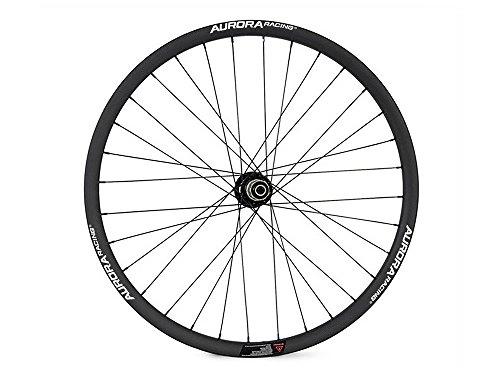 Ruote per Mountain Bike : AURORA RACING 29er Cyclocross MTB Carbon Clincher Tubeless Wheelset Freni a Disco 23mm Profondità 27mm Larghezza 28 Fori Cerchio (Sram 10 / 11 Velocità, 100 / 135mm QR 32Holes)