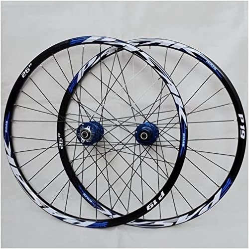 Ruote per Mountain Bike : bicicletta Gruppo ruote Ruote for mountain bike in lega di alluminio con freni a disco da 26 / 27, 5 / 29 pollici, adatte for velocità 7-11 in blu (Size : 29 INCH)