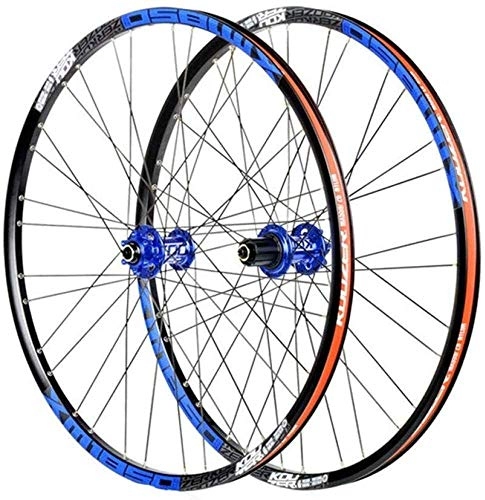 Ruote per Mountain Bike : Cerchi Bici MTB Bicycle Wheel Set 26 " / 27.5", ruota a disco freno a disco della bici di montagna anteriore ruota posteriore a doppia parete Rims Quick Release 32 fori 8-11 costi ( Size : 27.5in )