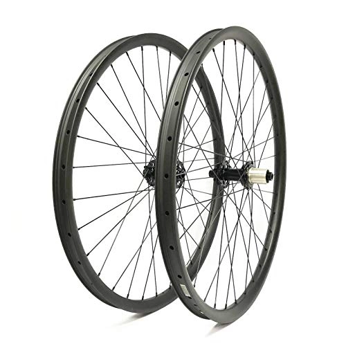 Ruote per Mountain Bike : FidgetGear 27.5er - Set di Ruote in Carbonio per Mountain Bike, 35 mm di Larghezza, con Powerway