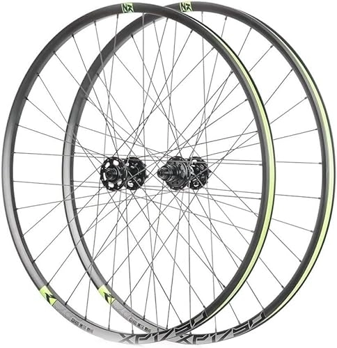 Ruote per Mountain Bike : Mountain Bike Wheelset 26" Disc Brake MTB Quick Release Rims Front And Rear Disc Brakes For 8-11 Speed (Color : Green wheelset, Size : 26inch)