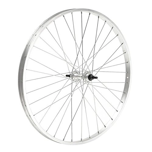 Ruote per Mountain Bike : Ruota cerchio posteriore bici bicicletta mtb 24x1, 75 6 / 7v. in alluminio, mozzo in acciaio, chiusura con dado, silver