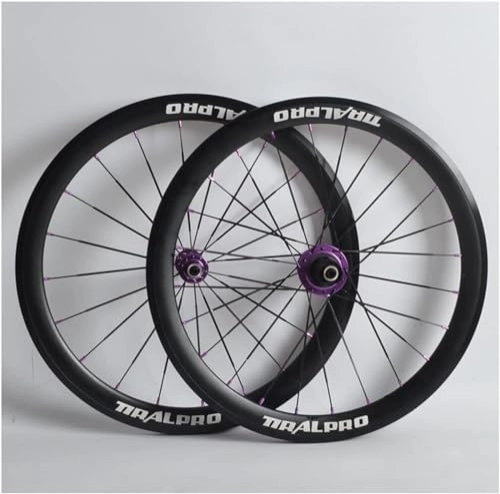 Ruote per Mountain Bike : Ruote Mountain Bike Set di ruote Cerchio for bicicletta V Freno Ruote MTB Bullone su mozzo con albero solido (Colore: Nero1pz (Color : 20'' Purple)