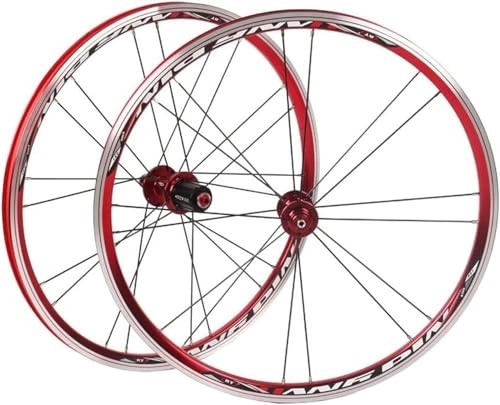 Ruote per Mountain Bike : Ruote, set di ruote for mountain bike, cerchioni for biciclette, freni a V, bulloni for ruote for mountain bike, ruote piene (colore: nero 1 pezzo) (Color : Red)