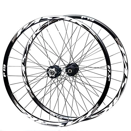 Ruote per Mountain Bike : Set di ruote per Mountain Bike 26 / 27, 5 / 29 pollici Cerchio in lega a doppia parete per bicicletta con freno a disco 7-11 velocità 32H Cuscinetto sigillato (Colore : C, Dimensioni : 27.5in) (D 26in
