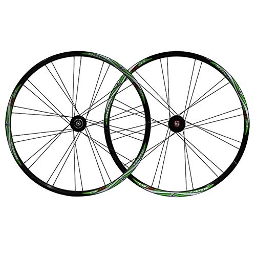 Ruote per Mountain Bike : Set di ruote per mountain bike Ruote per bicicletta da ciclismo con freno a disco in lega di alluminio a doppia parete da 26 pollici 7 8 9 velocità a sgancio rapido 24 / 28H (Colore : A) (C)