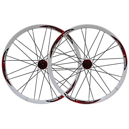 Ruote per Mountain Bike : Set di ruote per mountain bike Set di ruote per bicicletta con freno a disco da 26 Cerchi in lega a doppio strato 7 8 9 velocità a sgancio rapido 24 fori (Colore : A) (B)