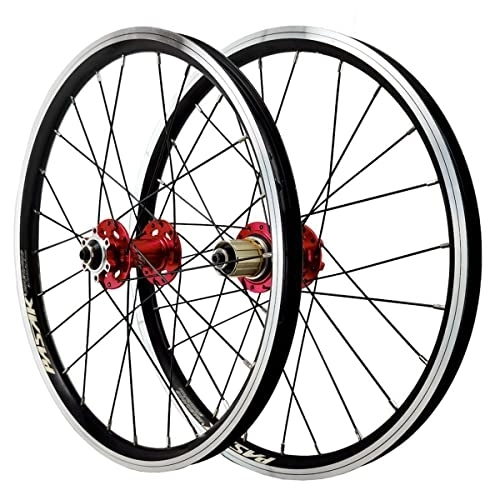 Ruote per Mountain Bike : Set Ruote Per Mountain Bike Set Ruote Per Bicicletta MTB 20 Pollici Freno A Disco / V Cerchio In Lega Alluminio Per 7-12 Velocità Rilascio Rapido (Color : Red)