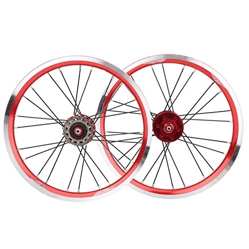 Ruote per Mountain Bike : Tomanbery Set di Ruote per Bici a Tre velocità per Escursioni in Mountain Bike(Red)