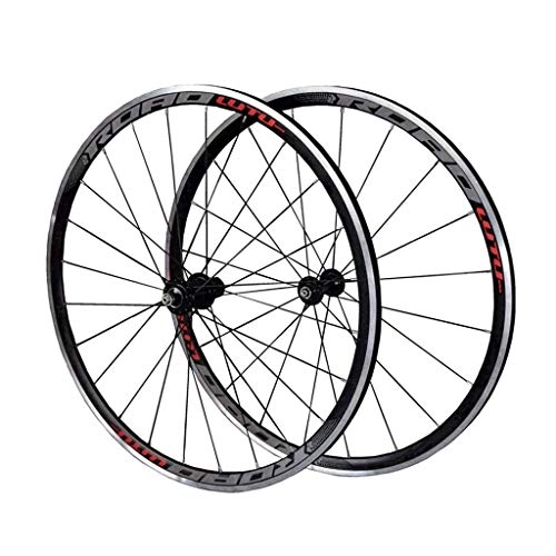 Ruote per Mountain Bike : TYXTYX 700c Bike Racing Wheelset, Double Wall MTB Rim V-Brake Quick Release 24 Hole Disc 7 8 9 10 Speed ​​Only 1680g