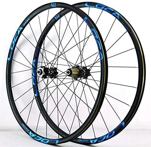 Ruote per Mountain Bike : UPVPTK Mountain Bike Wheelset 26 27.5 29in, Doppia Parete Rim for 8 9 10 11 12 12 velocità Ruote for Cassette QR. Freno a Disco MTB. Wheelset. Ruote (Color : Blue, Size : 27.5inch)